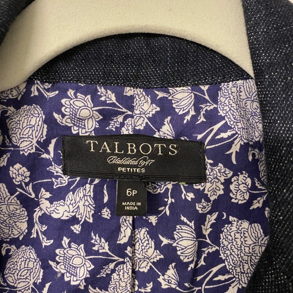 Talbots 6P denim blazer/jacket - Picture 2 of 5